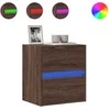 TV staliukas Sieninė TV spintelė su LED lemputėmis, ruda ąžuolo, 41x31x45cm
