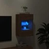 TV staliukas Sieninė TV spintelė su LED lemputėmis, ruda, 40x30x60,5cm