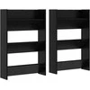 Batu skrynia su lentyna 2 pcs Juodas ąžuolas 60 x 18 x 90 cm