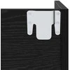 Batu skrynia su lentyna 2 pcs Juodas ąžuolas 60 x 18 x 60 cm