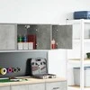 sieninės garažo spintos, 2vnt., betono pilkos, apdirbta mediena