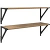 Sieninės lentynos 2 pcs Amatininkų ąžuolas 80 x 25 x 25,5 cm