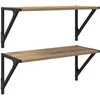 Sieninės lentynos 2 pcs Amatininkų ąžuolas 60 x 25 x 25,5 cm