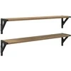 Sieninės lentynos 2 pcs Amatininkų ąžuolas 80 x 15 x 15,5 cm