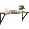 Sieninės lentynos 2 pcs Amatininkų ąžuolas 60 x 25 x 25,5 cm