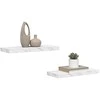 Sieninė lentyna 2 pcs Balti marmuro 60 x 23,5 x 4 cm