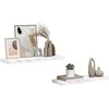 Sieninė lentyna 2 pcs Balti marmuro 80 x 23,5 x 4 cm