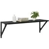 Sieninės lentynos 2 pcs Juodas ąžuolas 80 x 25 x 25,5 cm