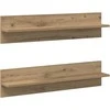 Sieninė lentyna 2 pcs Amatininkų ąžuolas 80 x 11,5 x 18 cm