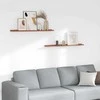 Sieninė lentyna 2 pcs Raudona 100 x 9 x 3 cm Apdirbta mediena
