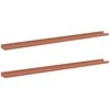 Sieninė lentyna 2 pcs Raudona 115 x 9 x 3 cm Apdirbta mediena