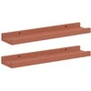 Sieninė lentyna 2 pcs Raudona 40 x 9 x 3 cm Apdirbta mediena