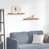 Sieninė lentyna 2 pcs Raudona 60 x 9 x 3 cm Apdirbta mediena