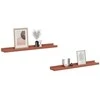 Sieninė lentyna 2 pcs Raudona 60 x 9 x 3 cm Apdirbta mediena