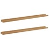 Sieninė lentyna 2 pcs Ruda 100 x 9 x 3 cm Apdirbta mediena