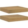 Sieninė lentyna 2 pcs Ruda 23 x 23,5 x 4 cm Apdirbta mediena
