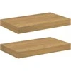 Sieninė lentyna 2 pcs Ruda 40 x 23,5 x 4 cm Apdirbta mediena