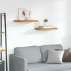 Sieninė lentyna 2 pcs Ruda 50 x 23 x 4 cm Apdirbta mediena