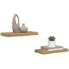 Sieninė lentyna 2 pcs Ruda 50 x 23 x 4 cm Apdirbta mediena