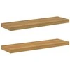 Sieninė lentyna 2 pcs Ruda 80 x 23,5 x 4 cm Apdirbta mediena