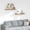 Sieninė lentyna 2 pcs Ruda 80 x 23,5 x 4 cm Apdirbta mediena