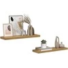 Sieninė lentyna 2 pcs Ruda 80 x 23,5 x 4 cm Apdirbta mediena