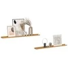 Sieninė lentyna 2 pcs Smėlio 100 x 9 x 3 cm Apdirbta mediena