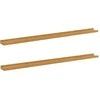 Sieninė lentyna 2 pcs Smėlio 115 x 9 x 3 cm Apdirbta mediena