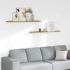Sieninė lentyna 2 pcs Smėlio 115 x 9 x 3 cm Apdirbta mediena