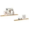 Sieninė lentyna 2 pcs Smėlio 115 x 9 x 3 cm Apdirbta mediena