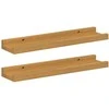 Sieninė lentyna 2 pcs Smėlio 40 x 9 x 3 cm Apdirbta mediena