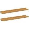 Sieninė lentyna 2 pcs Smėlio 60 x 9 x 3 cm Apdirbta mediena