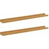 Sieninė lentyna Sieninis 2 pcs Smėlio 80 x 9 x 3 cm