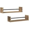 Sieninė lentyna 2 pcs Amatininkų ąžuolas 60 x 16 x 14 cm
