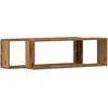 Sieninės lentynos su lentyna 2 pcs Senas medis 80 x 15 x 26 cm