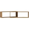 Sieninės lentynos su lentyna 2 pcs Senas medis 80 x 15 x 26 cm