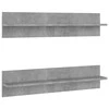 Sieninės lentynos, 2vnt., betono pilkos, 80x11,5x18cm, MDP