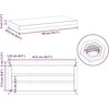 Sieninės lentynos, 2vnt., juodos, 50x23,5cm, plienas