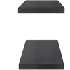 Sieninės lentynos, 2vnt., juodos, 75x23,5cm, plienas