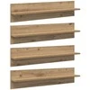 Sieninės lentynos 4 pcs Amatininkų ąžuolas 80 x 11,5 x 18 cm