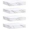 Sieninė lentyna 4 pcs Balti marmuro 23 x 23,5 x 4 cm