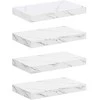 Sieninė lentyna 4 pcs Balti marmuro 40 x 23,5 x 4 cm
