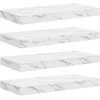 Sieninė lentyna 4 pcs Balti marmuro 50 x 23,5 x 4 cm