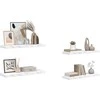 Sieninė lentyna 4 pcs Balti marmuro 80 x 23,5 x 4 cm