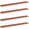 Sieninė lentyna 4 pcs Raudona 100 x 9 x 3 cm Apdirbta mediena