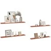 Sieninė lentyna 4 pcs Raudona 100 x 9 x 3 cm Apdirbta mediena