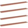Sieninė lentyna 4 pcs Raudona 115 x 9 x 3 cm Apdirbta mediena