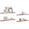 Sieninė lentyna 4 pcs Raudona 115 x 9 x 3 cm Apdirbta mediena