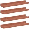 Sieninė lentyna 4 pcs Raudona 40 x 9 x 3 cm Apdirbta mediena