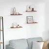 Sieninė lentyna 4 pcs Raudona 40 x 9 x 3 cm Apdirbta mediena